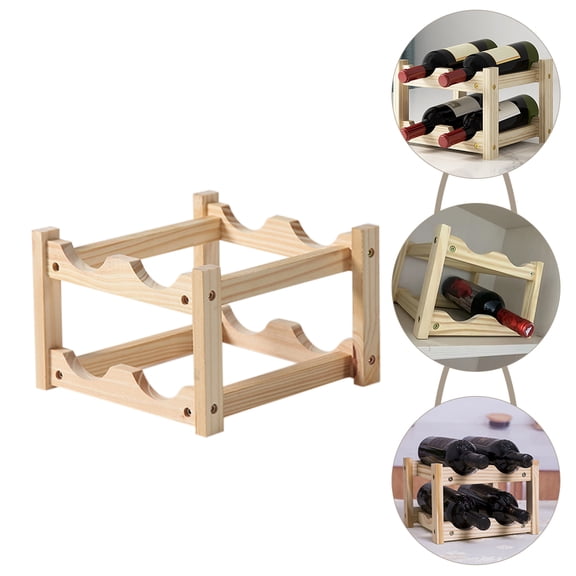 HEMOTON  Wine Racks Decoration Bottle Storage Stackable Club Holder Space-saving