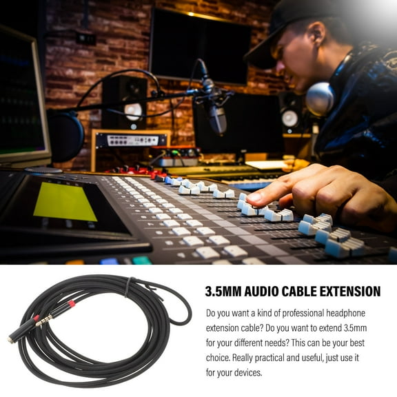 UPGRATOR Black Headphone Extension Wire for Stage Sound, 1 Piece, 300cm Length, PP Material