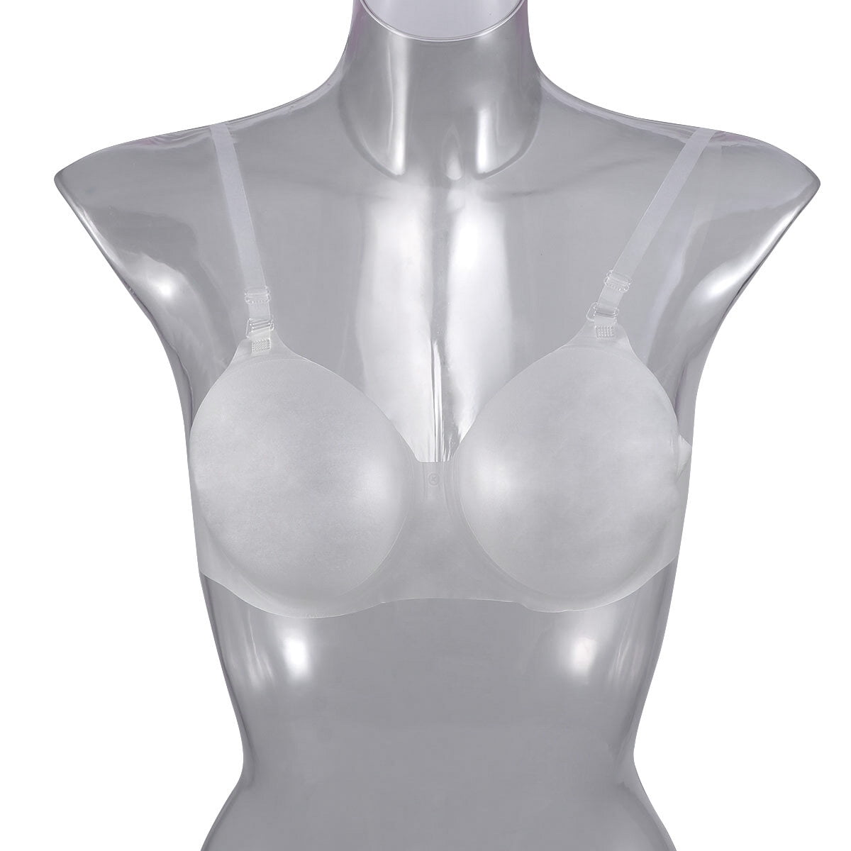 Women Sexy PVC Underwear Transparent Disposable Clear Push Up Bra