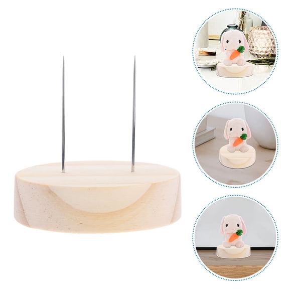 HEMOTON Wood Doll Stand for Storage Beige Color Safe and Simple to Use with Flat Bottom Very Steady 3pcs