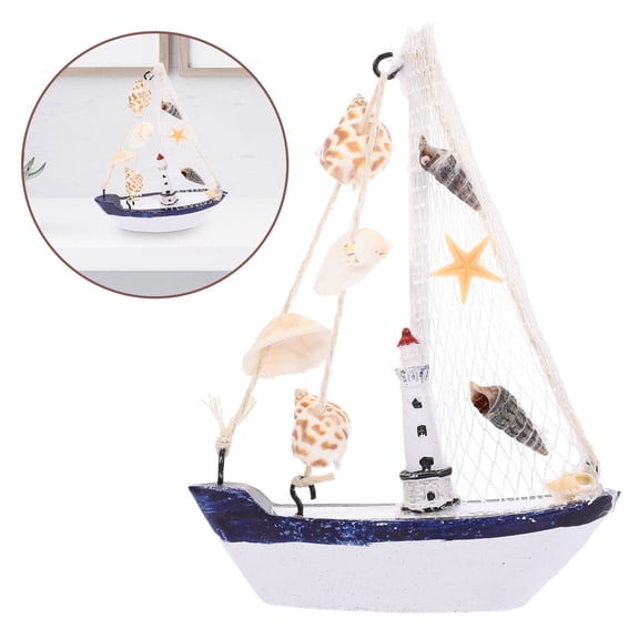 EXHUMKY Creative Sailboat Model Nautical Sailing Boat for Bar Owners 1Pack