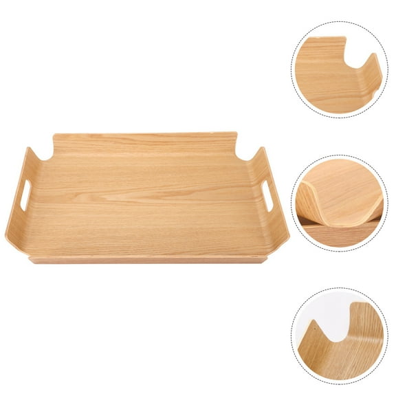 HEMOTON Wooden Bread Pan Platters for Serving Food Party Charcuterie Tray