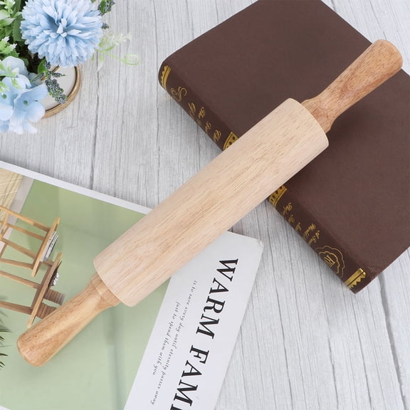 HEMOTON Wooden Rolling Pin for Home Use Made of Timber Great for Baking Desserts and Pasta 10.2 Inches