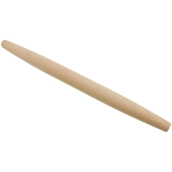 HEMOTON Wooden Rolling Pin for Kitchen Use with Smooth Beige Surface and Ergonomic Handles 15.7 Inches