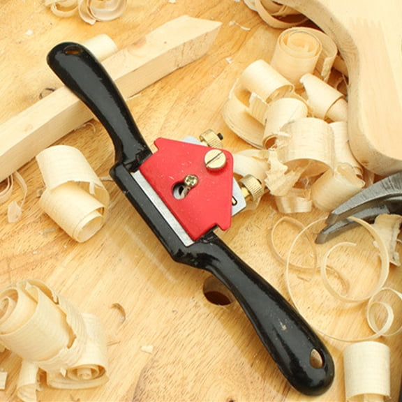 SOPOTUTU Premium Hand Planer Spokeshave Wood Shaping Tool with Black Alloy Steel Blade for Carpentry and Woodworking