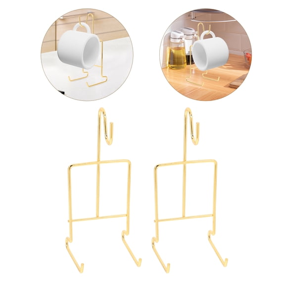 ORDDIART Cup Holder For Kitchen Counter Coffee Cup Organizer Metal 2Pcs