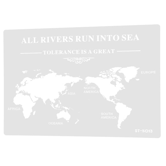 SOPOTUTU World Map Cake Stencil Baking Tool Translucent 1Pack