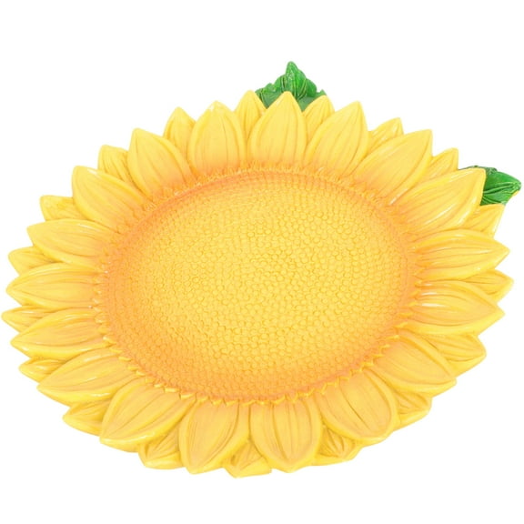 DEEPCRAFF Sunflower Pattern Dish Synthetic Resin 1Set 7.07x7.07in Home Decoration