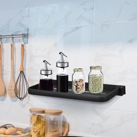 HEMOTON Floating Wall Shelf with Hidden Storage Compartment for Washbasin Bathroom Organizer