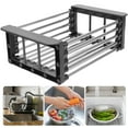 thumbnail image 1 of HEMOTON  over The Sink Strainer Dish Drying Rack Telescopic Drain Easy-to-use, 1 of 8