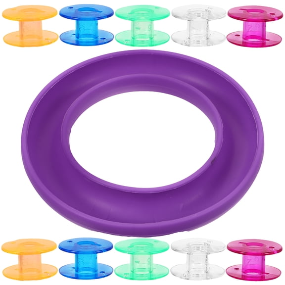 EXHUMKY Plastic Sewing Bobbin Box Space Saving Purple 1 Set