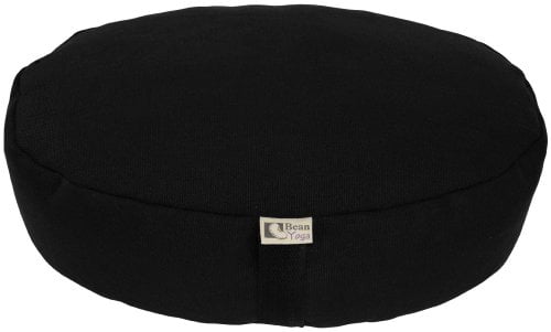 HEMP BLACK - Oval XL Zafu Meditation Cushion - Yoga - Organic