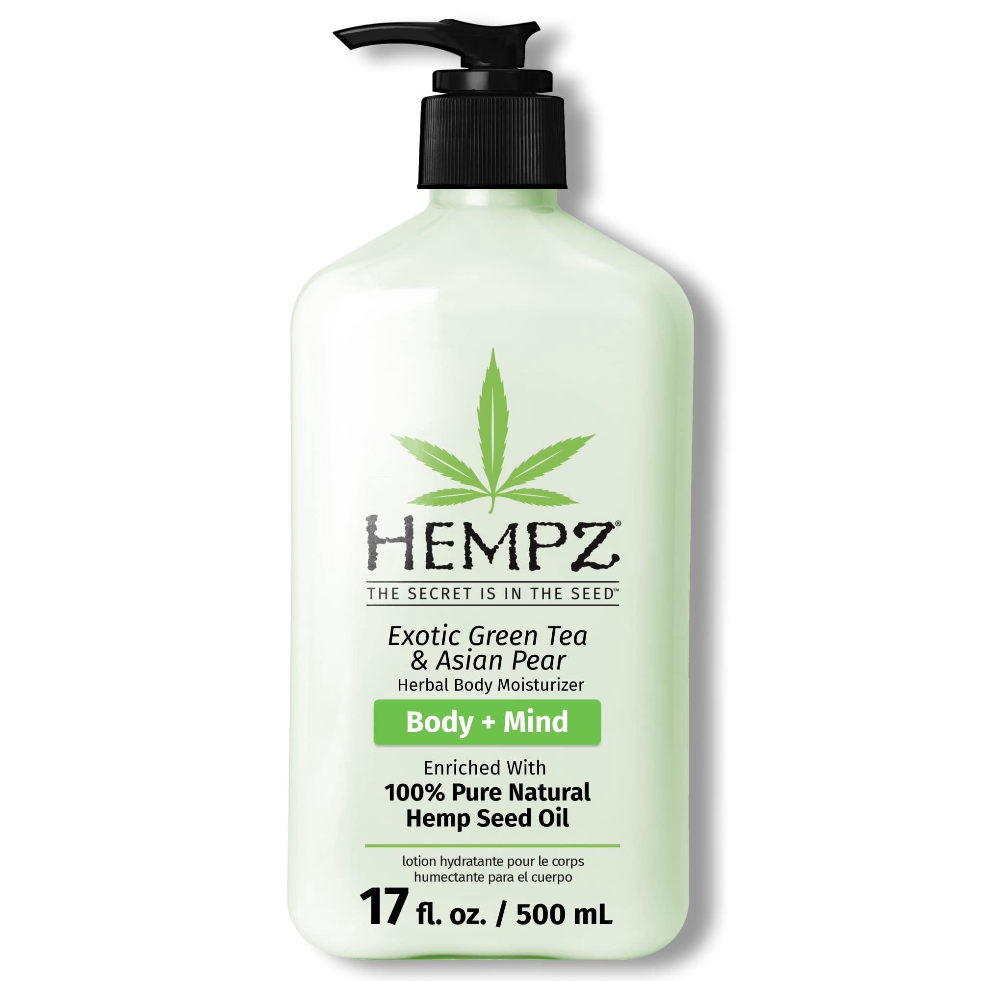HEMPZ Body Lotion Green Tea & Asian Pear Daily Moisturizing Cream, Shea Butter Body