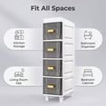thumbnail image 1 of HEMXSZH 4 Layers Stackable Ornament Storage Plastic  Drawer Cabinet, Bathroom Storage Bins Set, White & Gray, 1 of 6