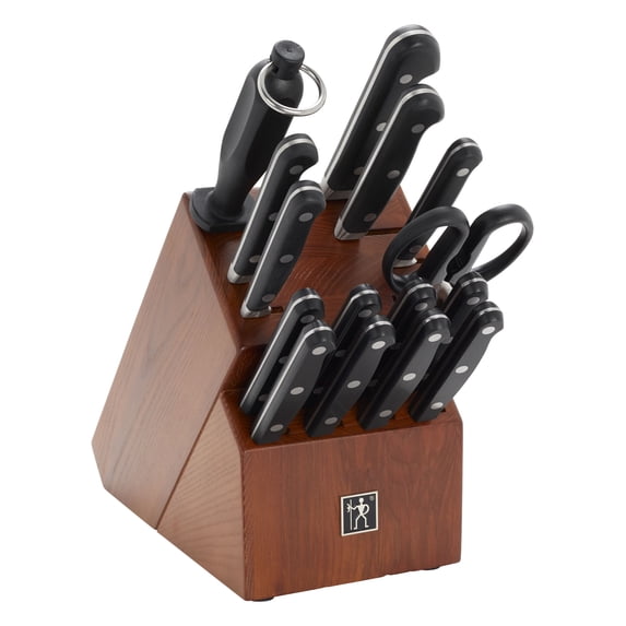 HENCKELS Classic Precision 16-Piece Kitchen Knife Set with Block, Chef Knife, Steak Knife Set