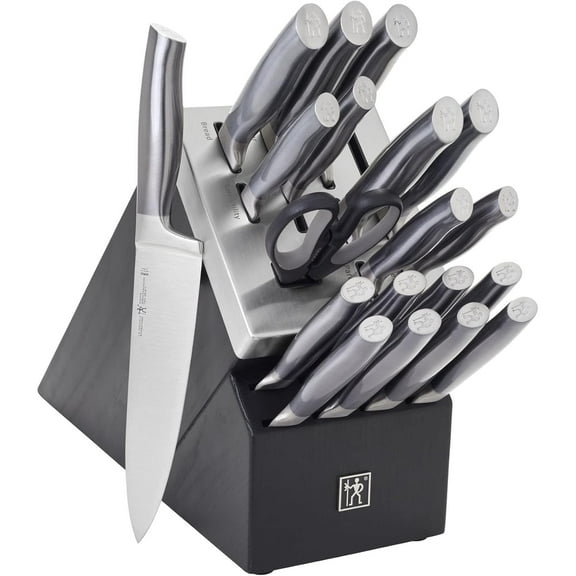 HENCKELS Graphite 20-pc Self-Sharpening Knife Set with Block - Black