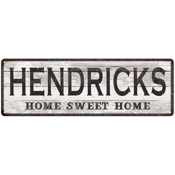 HENDRICKS Home Sweet Home Country Look 6x18 Metal Sign 106180045962