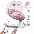 thumbnail image 1 of HENG Co. Electric Baby Swing and Rocker, Infant Bouncer Chair Featuring 12 Lullabies, Bluetooth Connectivity, Multiple Speed Settings, 4 Timer Modes, Unisex Design, Pink., 1 of 12