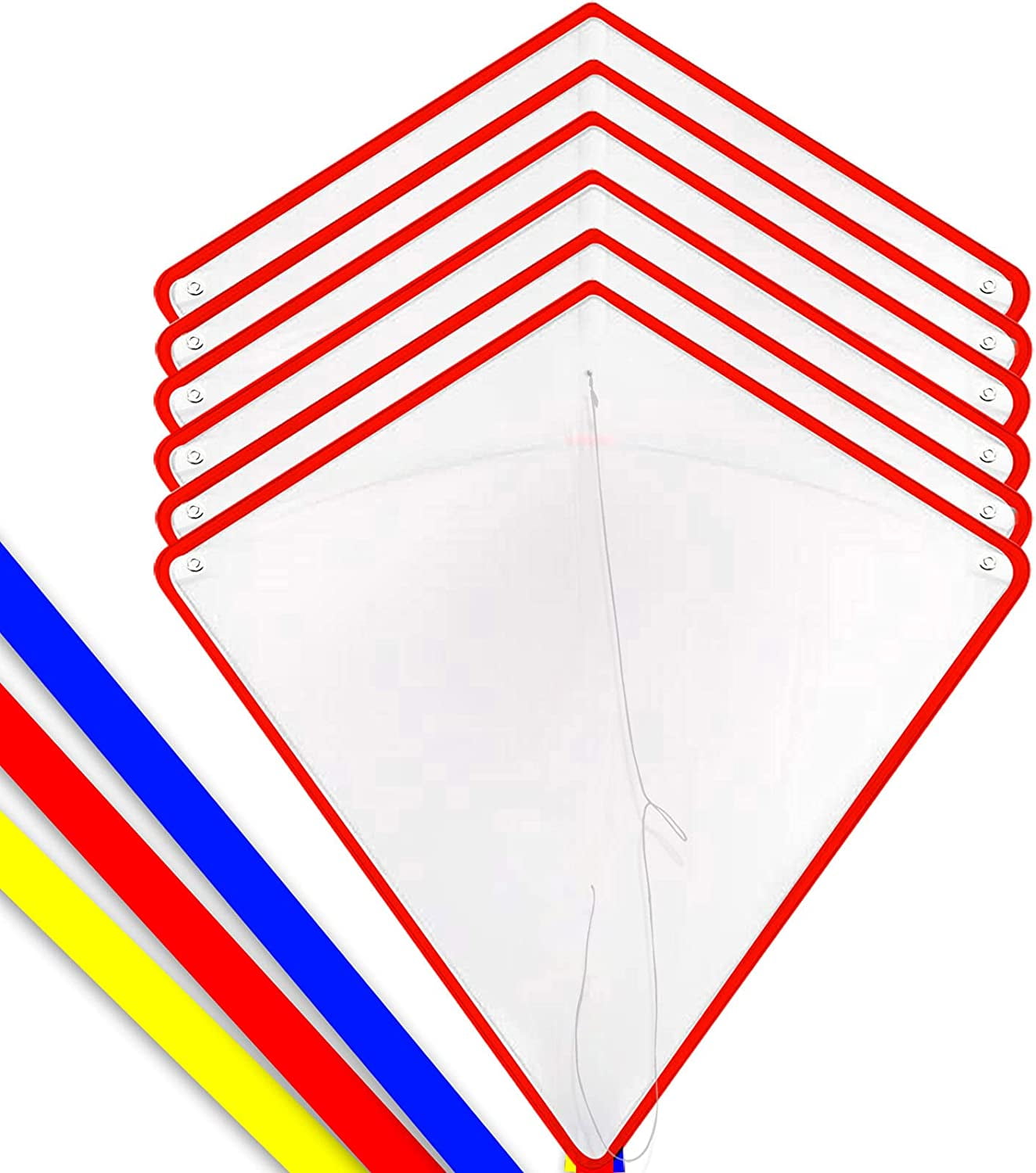 HENGDA KITE 6 Pack DIY Blank Painting Kite For Children Kite Polyester ...