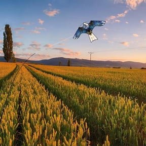 HENGDA KITE Scare Kite Bird Repelling Kite Eagles Kite Guardian Farm and Fields Blue Excluding ground poles