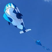 HENGDA KITE for Children and Adults 78inch Soft Whale Dolphin Kite Blue Polyester