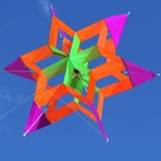 HENGDA Kite New Version 42 Purple Polyester 3D Lotus Flower Kite for Children and Adults