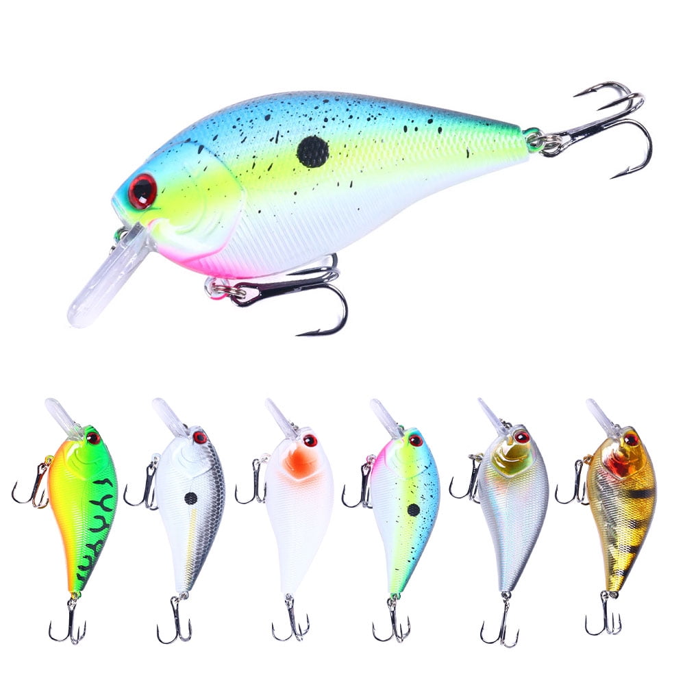 HENGJIA Bass Crankbaits, Crankbait for Bass Fishing, 3.35inches Shallow Diving Crank Bait Plopper Fishing Lure, Square Bill Crank bait Fishing Lures for Freshwater/Saltwater Trout Bass