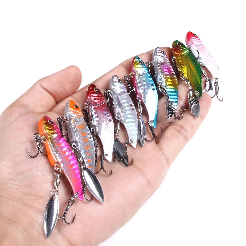 HENGJIA Blade Bait Fishing Lures for Bass Walleye, Long Cast Metal Fishing Spoons Baits for Freshwater Saltwater Blade Baits Crankbaits Fishing Lure,2.17in/0.56oz
