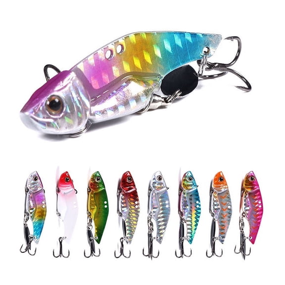 HENGJIA Blade Bait Fishing Lures for Bass Walleye, Long Cast Metal Fishing Spoons Baits for Freshwater Saltwater Blade Baits Crankbaits Fishing Lure