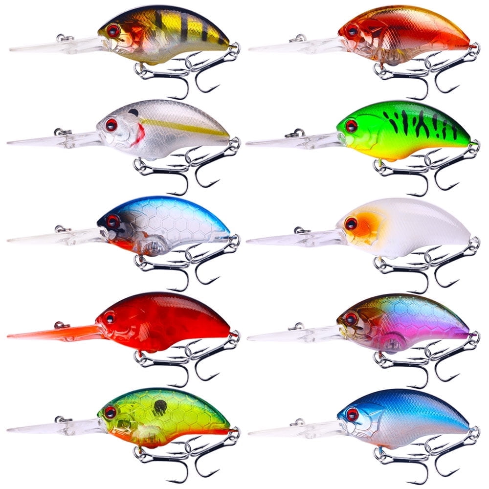 HENGJIA Crankbait Crankbaits for Bass Fishing Crappie Lures Deep Diving Crankbait 3.54inches Bass Crankbaits