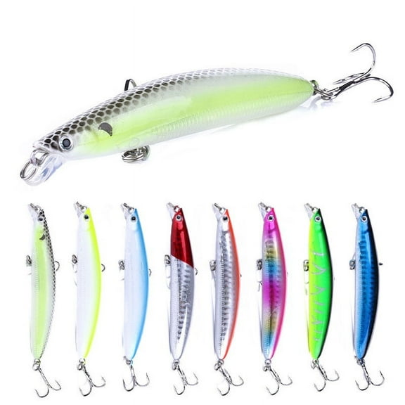 HENGJIA Fishing Deep Diving Fishing Lures Swimbait Large Sinking Minnow Lure Saltwater Jerkbait Lure 8Pcs/kit, 3.54in/0.32oz
