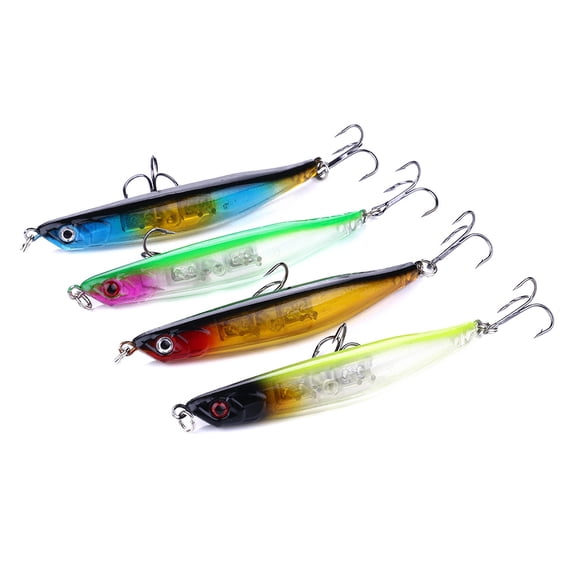 HENGJIA Fishing Deep Diving Fishing Lures Swimbait Sinking Minnow Lure Freshwater Jerkbait Lure 4Pcs/kit