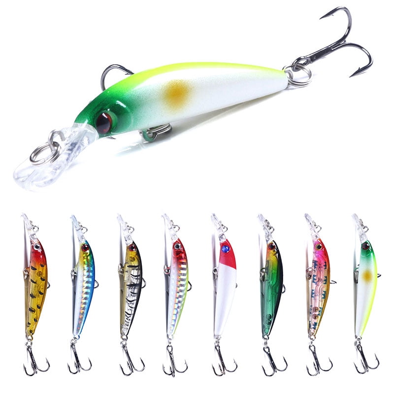 HENGJIA Fishing Deep Diving Fishing Lures Swimbait Sinking Minnow Lure Freshwater Trolling Lure 8Pcs/kit