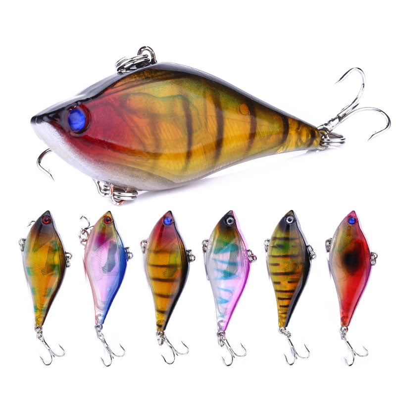 HENGJIA Fishing Lures, 6PCS Lipless Crankbaits for Bass, Minnow VIB Hard Baits Long Casting Sinking Fishing Lure for Saltwater Freshwater Bass, Redfish, Trout, Walleye