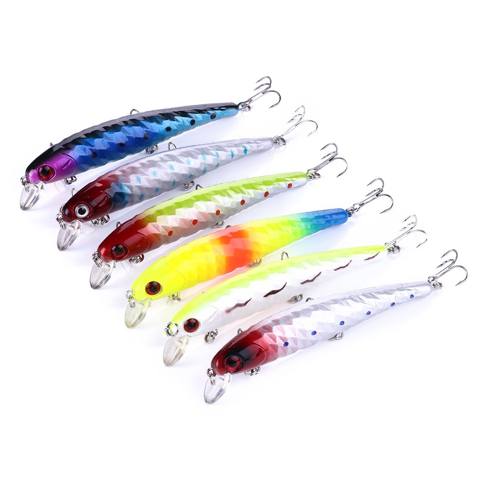 HENGJIA Fishing Lures, Jerkbait for Bass Fishing Minnow Lure Set, Fishing Plugs Hard Baits Swimbaits for Trout Bass Perch Fishing,6pcs