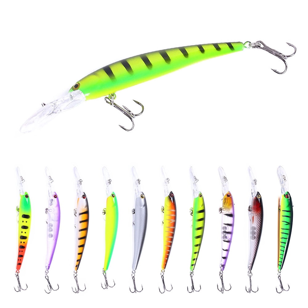 HENGJIA Fishing Lures Large Hard Bait Minnow VIB Lure with Treble Hook Life-Like Swimbait Fishing Bait Popper Crankbait Sinking Lure for Bass Trout Walleye Redfish