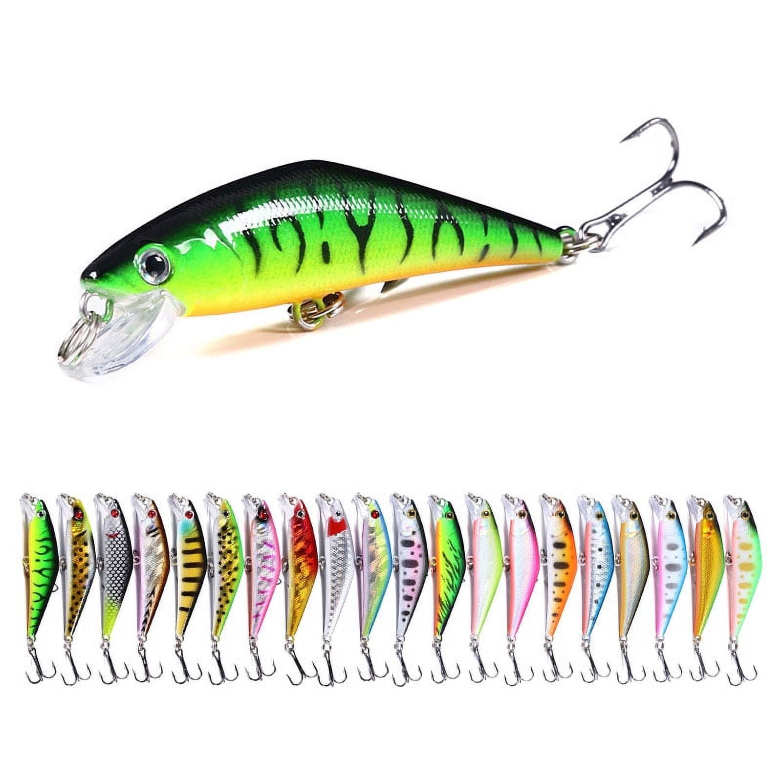 HENGJIA Fishing Lures Large Hard Bait Minnow VIB Lure with Treble Hook Life-Like Swimbait Fishing Bait Popper Crankbait Sinking Lure for Bass Trout Walleye Redfish
