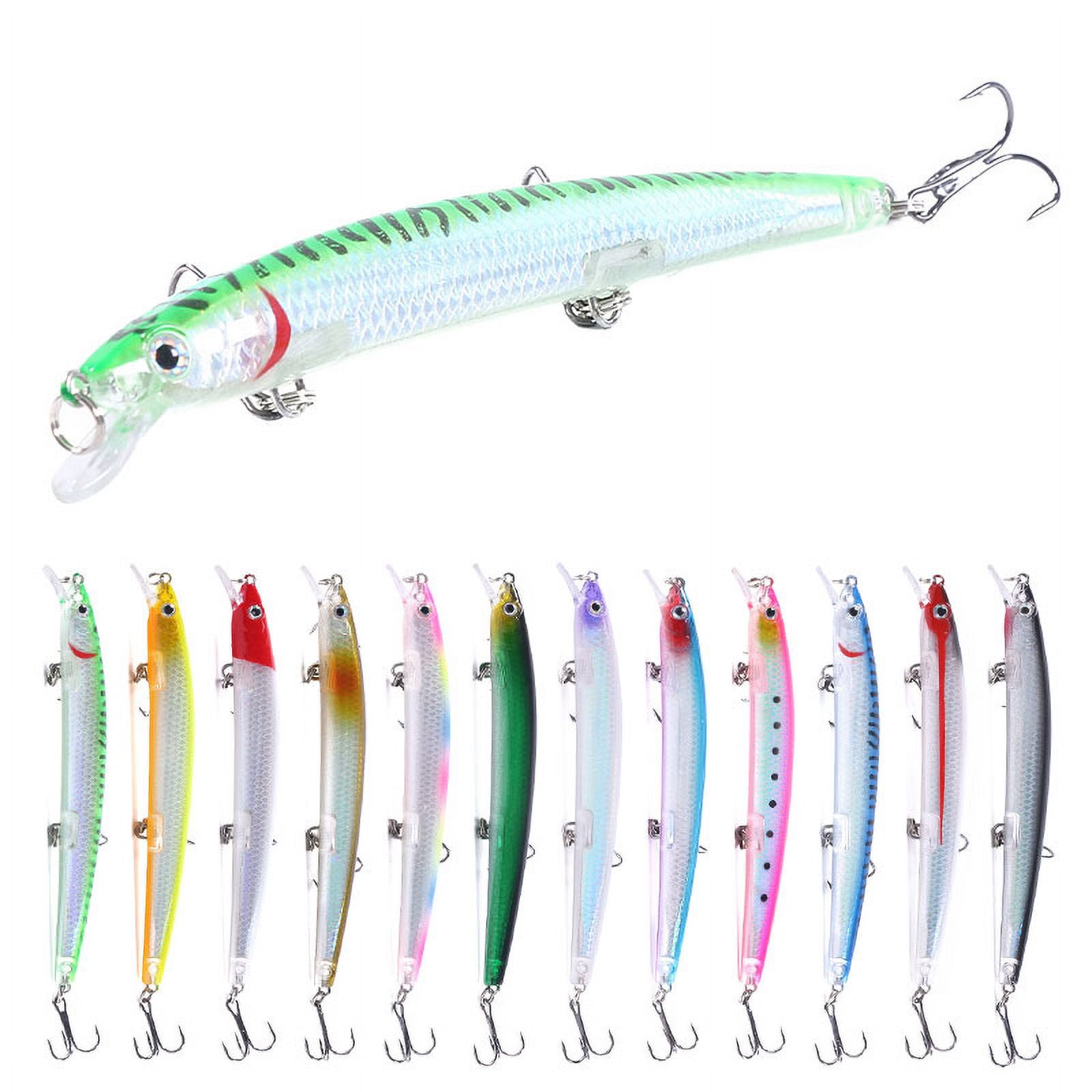HENGJIA Fishing Lures Large Hard Bait Minnow VIB Lure with Treble Hook Life-Like Swimbait Fishing Bait Popper Crankbait Sinking Lure for Bass Trout Walleye Redfish