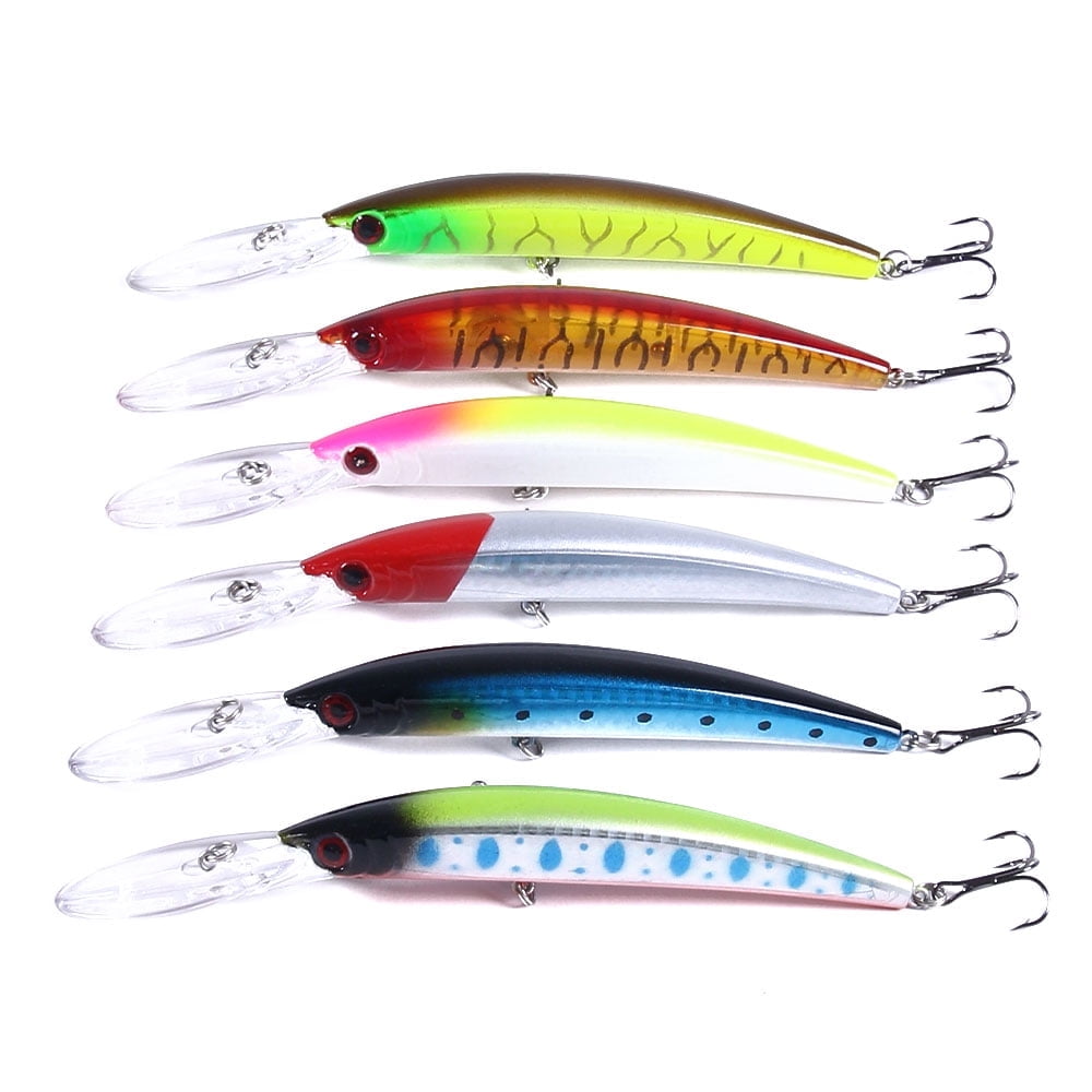 HENGJIA Fishing Lures Large Hard Bait Minnow VIB Lure with Treble Hook Life-Like Swimbait Fishing Bait Popper Crankbait Sinking Lure for Bass Trout Walleye Redfish