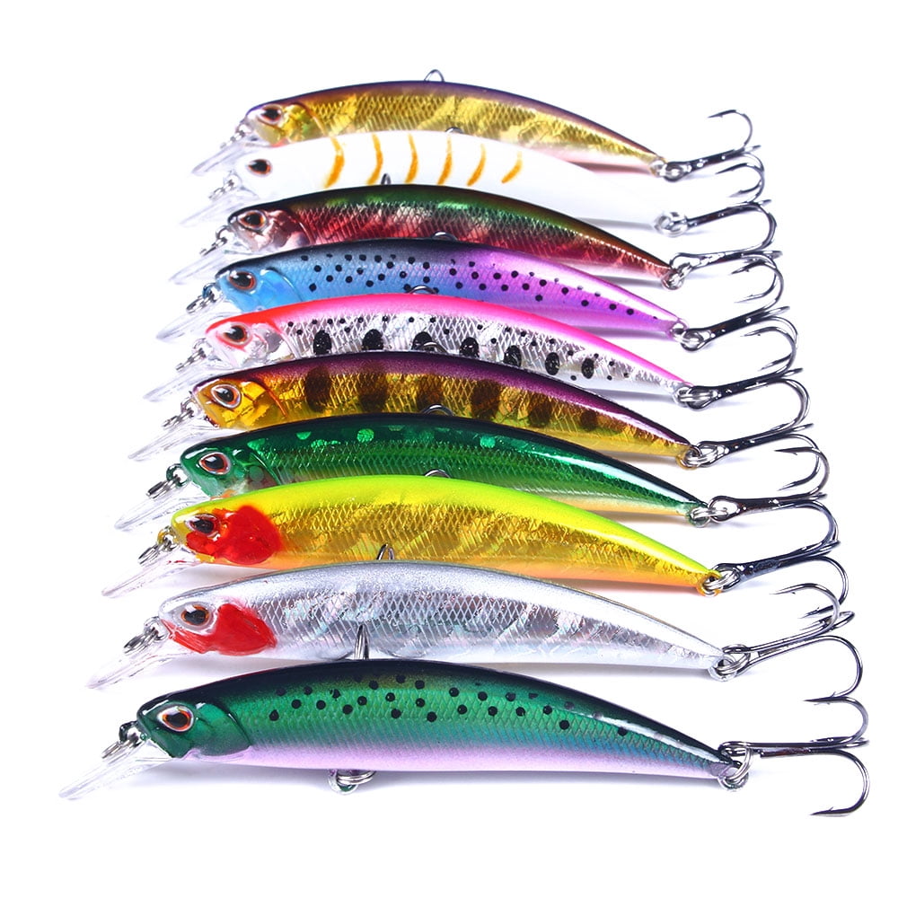 HENGJIA Fishing Lures Large Hard Bait Minnow VIB Lure with Treble Hook Life-Like Swimbait Fishing Bait Popper Crankbait Sinking Lure for Trout Bass Walleye Redfish