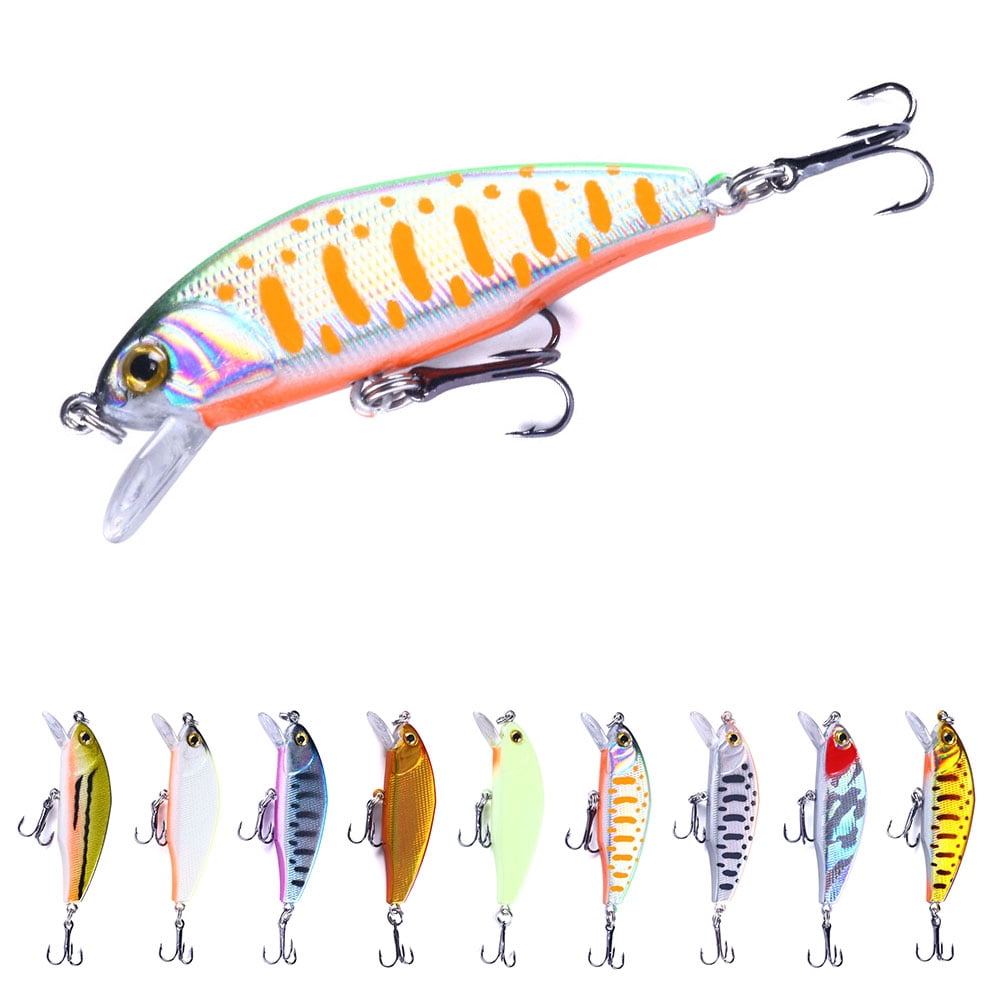 HENGJIA Fishing Lures Large Hard Bait Minnow VIB Lure with Treble Hook Life-Like Swimbait Fishing Bait Popper Crankbait Sinking Lure for Trout Bass Walleye Redfish