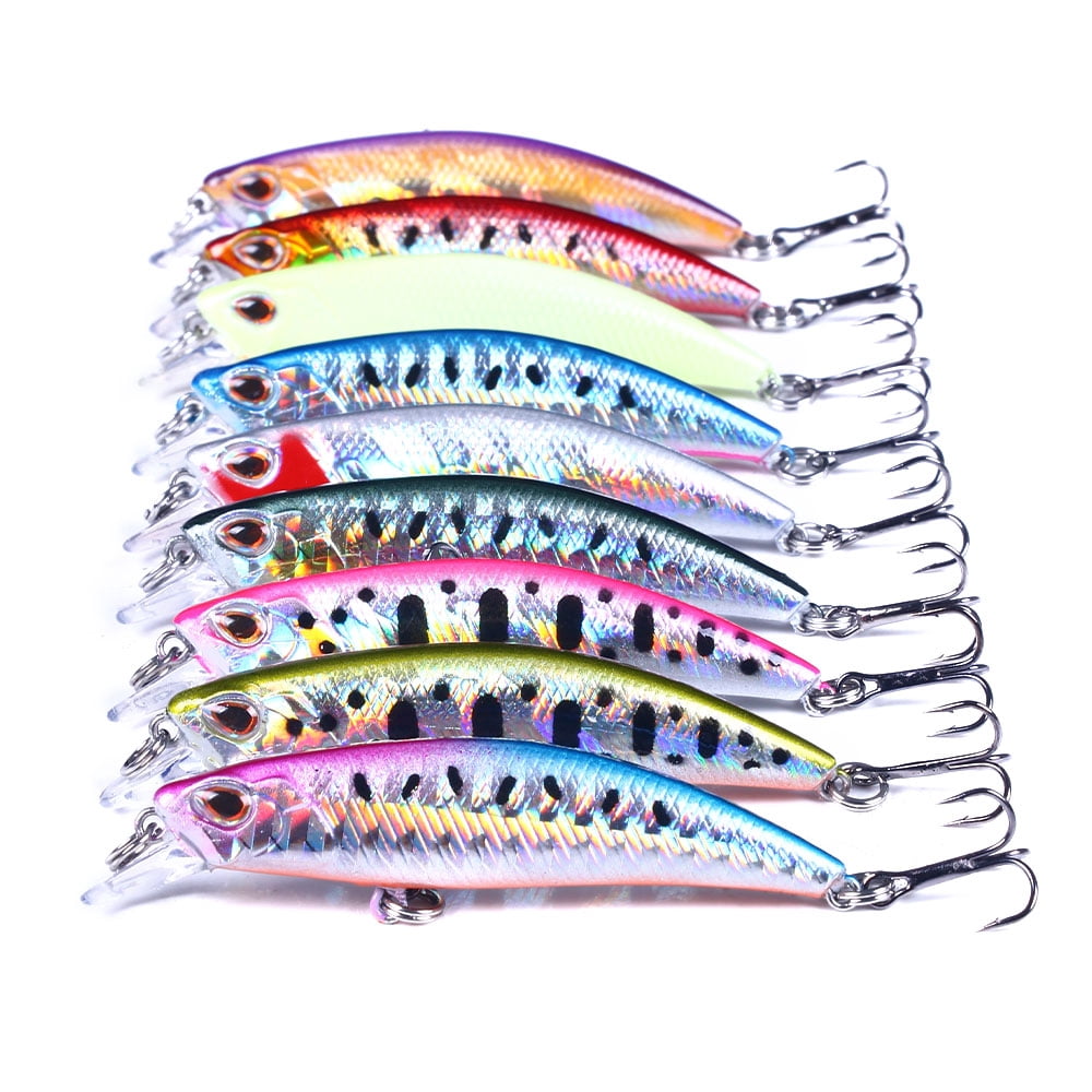 HENGJIA Fishing Lures Large Hard Bait Minnow VIB Lure with Treble Hook Life-Like Swimbait Fishing Bait Popper Crankbait Sinking Lure for Trout Bass Walleye Redfish