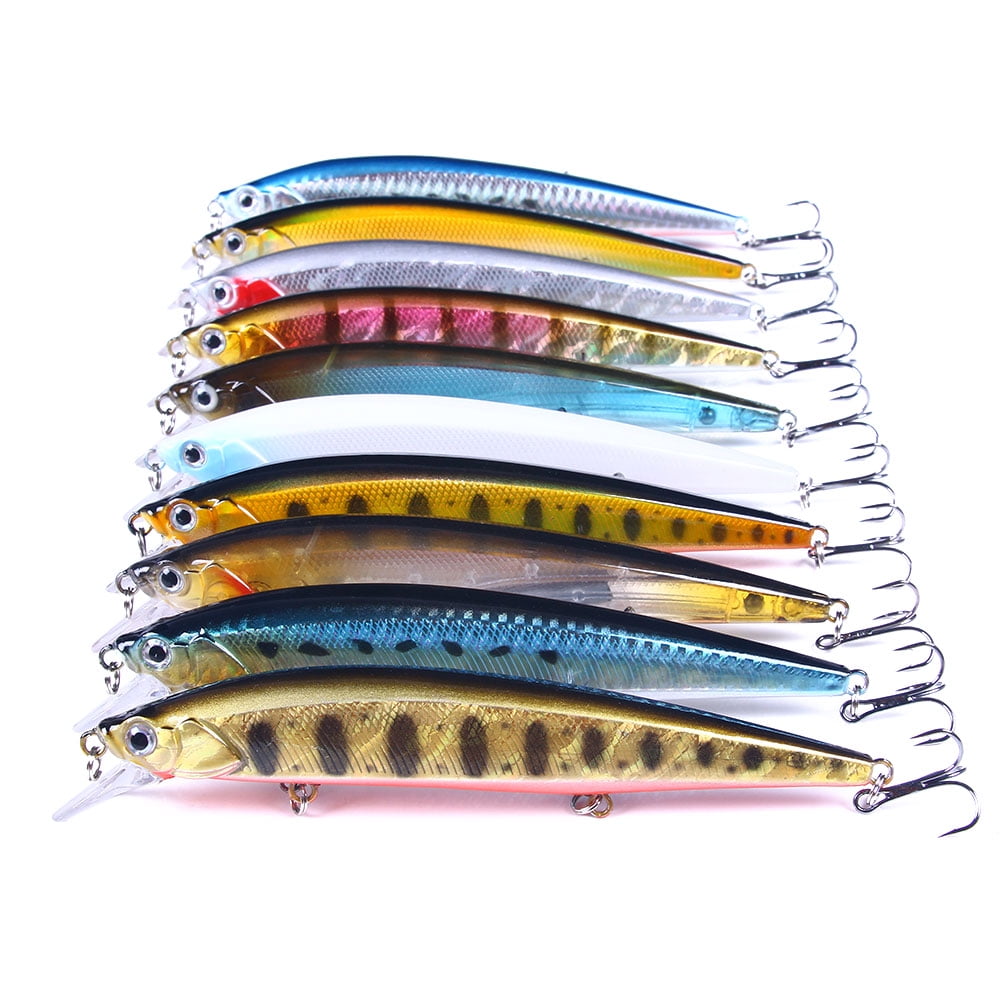 HENGJIA Fishing Lures Large Hard Bait Minnow VIB Lure with Treble Hook Life-Like Swimbait Fishing Bait Popper Crankbait Sinking Lure for Trout Bass Walleye Redfish