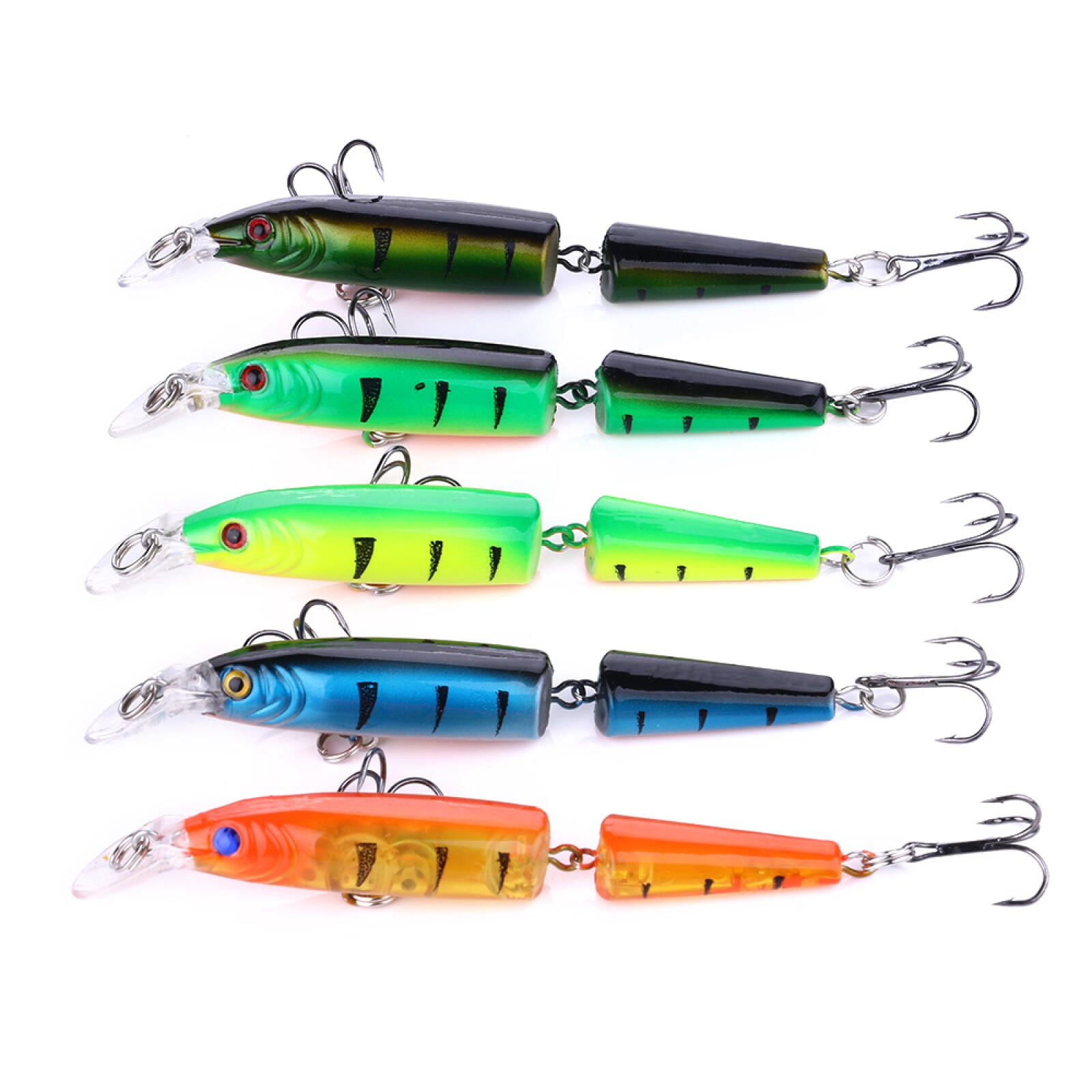 HENGJIA Fishing Lures Multi Jointed Fish Fishing Kits Slow Sinking Lifelike Swimbait Freshwater and Saltwater for Trout Bass Lures,5pcs