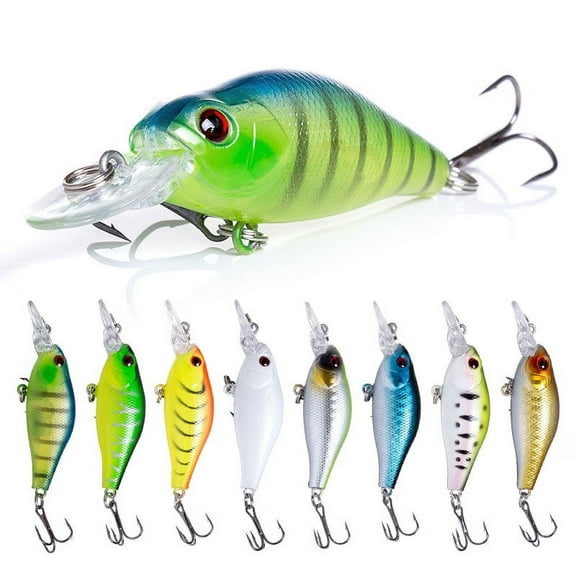 HENGJIA Fishing Lures Shallow Deep Diving Swimbait Crankbait Fishing Wobble Hard Baits Plopper Fishing Lure for Bass Trout Freshwater and Saltwater