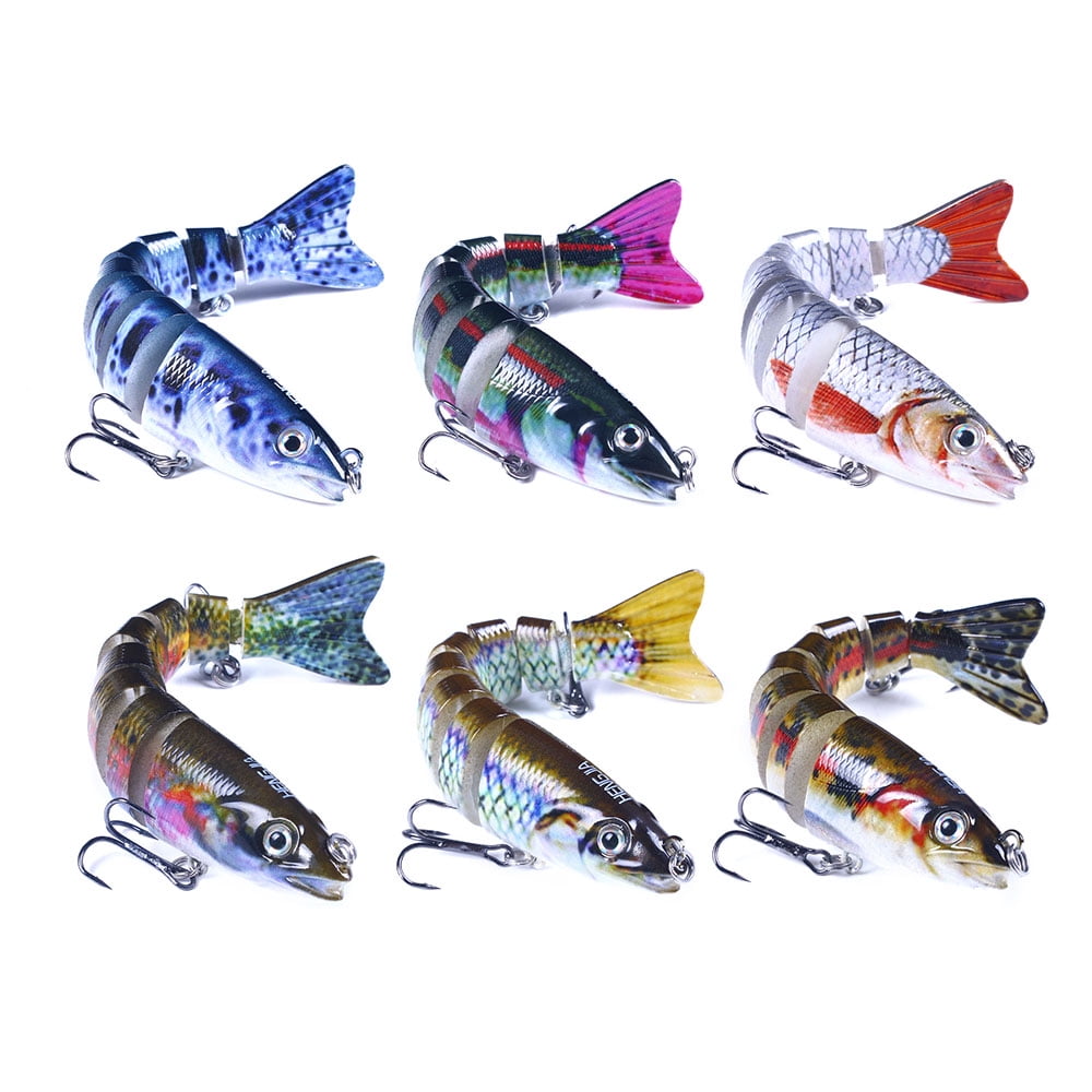 HENGJIA Fishing Lures for Freshwater and Saltwater, Lifelike Swimbait for Bass Trout Crappie, Slow Sinking Bass Fishing Lure