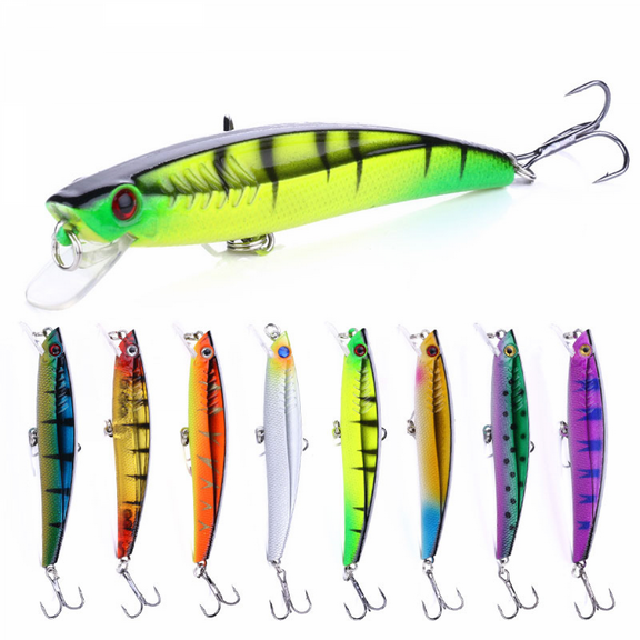 HENGJIA Minnow Bass Fishing Lures, Jerkbait Lure Set Large Hard Baits Deep Diving Crankbait for Catfish Walleye Trout Fishing Bait 8Pcs/kit