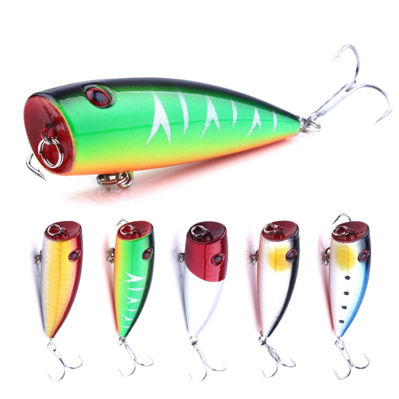 HENGJIA Topwater Popper Saltwater Fishing Lures, Pack of 5 Popper