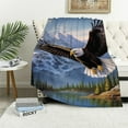 thumbnail image 1 of HENGT Bald Eagle Blanket American Eagle Decor Throw Blanket Bald Eagle Blanket Gifts for Men Super Warm Soft Plush Lightweight Flannel Blanket Winter Couch Bedding Blanket for Kids Adults, 1 of 6