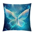 thumbnail image 1 of HENGT Blue Dragonfly Throw Pillow Covers,Glowing Pillow Cases Decorative Square Pillowcases for Home Bed Sofa Living Room Farmhouse Outdoor, 1 of 5